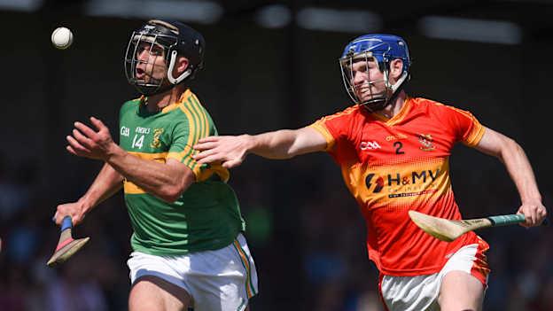 Conor Hammersley in action for Clonoulty Rossmore against Moycarkey-Borris' Kevin Hayes in the 2022 Tipperary SHC. Photo by Tom Beary/Sportsfile