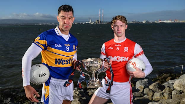 Pictured ahead of the PTSB Dublin Football Club Championship Senior Final between Cuala and Castleknock are Eoin Kennedy and Kevin Stephenson. PTSB is proud to sponsor the PTSB Dublin Leagues and Championships across all four codes within Dublin GAA, Dublin LGFA and Dublin Camogie, from minor level upwards.