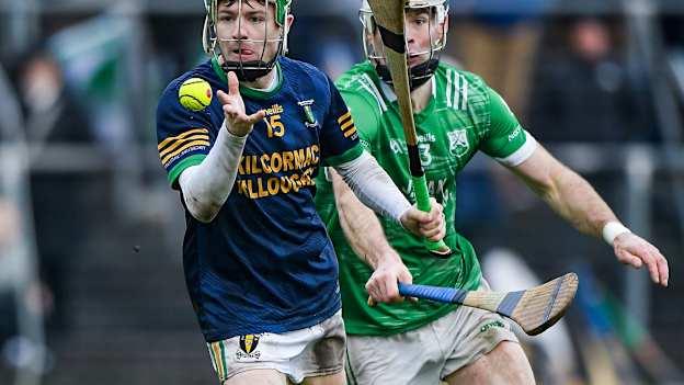 Adam Screeney, Kilcormac-Killoughey, and Marty Kavanagh, St Mullins, in AIB Leinster Club SHC action. Photo by Matt Browne/Sportsfile