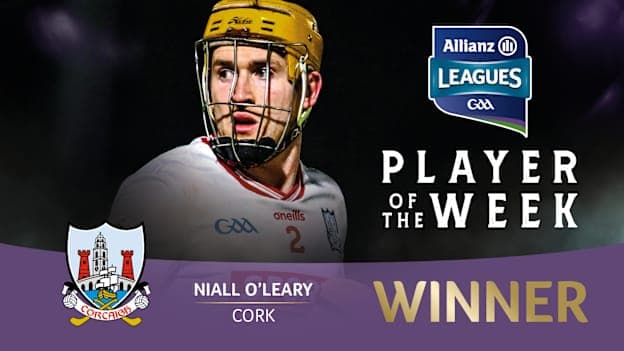 Cork's Niall O'Leary is this week's GAA.ie Hurler of the Week. 