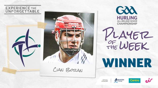 Kildare's Cian Boran is this week's GAA.ie Hurler of the Week. 