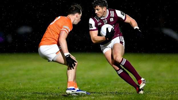 Shane Walsh of Galway in action against Barry McCambridge of Armagh during the Allianz Football League Division 1 match between Galway and Armagh at Pearse Stadium in Galway. Photo by David Fitzgerald/Sportsfile.