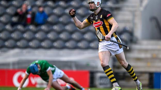 Kilkenny's TJ Reid celebrates at SuperValu Páirc Uí Chaoimh. Photo by Brendan Moran/Sportsfile