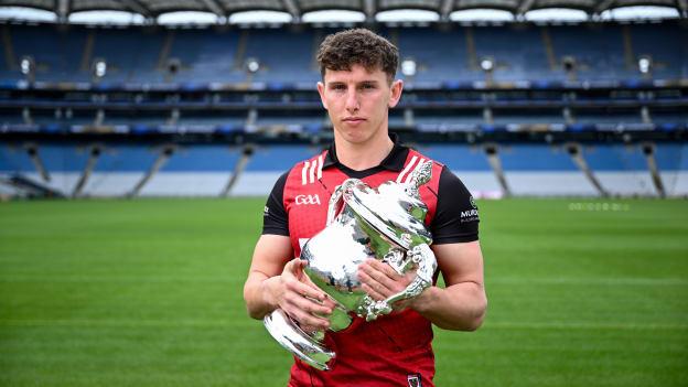 Down's Pierce Laverty pictured at the launch of the Tailteann Cup. Photo by Piaras Ó Mídheach/Sportsfile