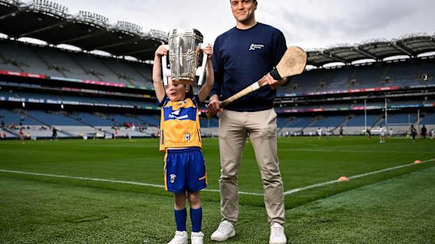 In attendance at the launch of Bord Gáis Energy’s continued sponsorship of the GAA All-Ireland Senior Hurling Championship is Bord Gáis Energy ambassador and hurling star Shane O’Donnell of Clare with Logan Clifford Hegarty, aged 6, at Croke Park in Dublin. The announcement marks 16 years of Bord Gáis Energy’s involvement in inter-county hurling and celebrates the excitement, spirit and pride that make the championship and its fans so unique. Photo by David Fitzgerald/Sportsfile.