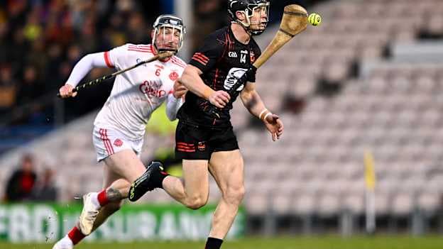 Kevin Mahony, Ballygunner, and Aaron Fitzgerald, Éire Óg, in AIB Munster Club SHC Final action. Photo by Piaras Ó Mídheach/Sportsfile