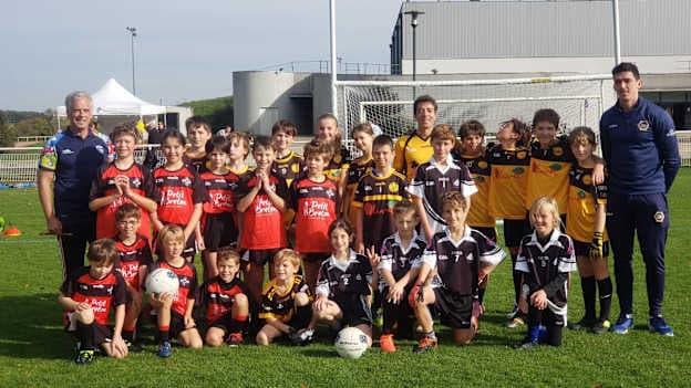 Rory Grgan pictured at a Gaelic football blitz for youth players in Brittany. 
