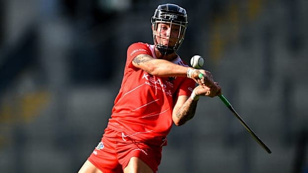 Ashling Thompson of Cork during the 2025 Glen Dimplex All-Ireland Senior Camogie Championship final match between Cork and Galway at Croke Park in Dublin. Photo by Ramsey Cardy/Sportsfile.