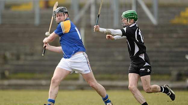Friends and former Salthill-Knocknacarra colleagues, John Newman, Longford, and John Kelly, Sligo, in action during the 2013 Allianz Hurling League Division 3B Final. Photo by: David Maher/Sportsfile