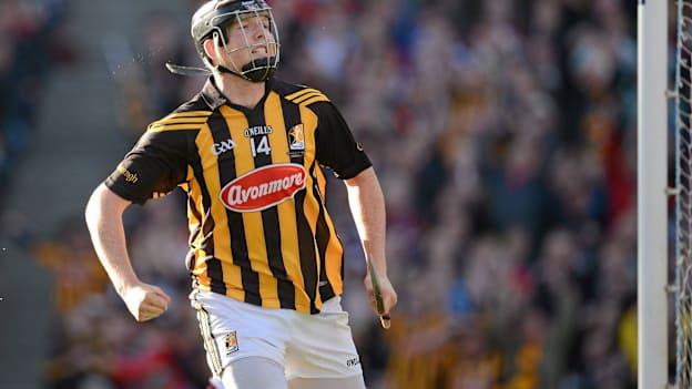 Kilkenny's Walter Walsh celebrates after scoring a goal in the 2012 All-Ireland SHC Final replay against Galway at Croke Park. Photo by Ray McManus/Sportsfile