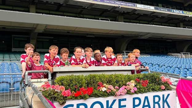 The young hurlers from Boyle GAA club in Roscommon at the recent Connacht GAA Go Games blitz in Croke Park. 