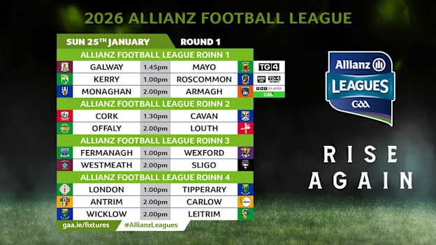 Sunday 25th January Allianz Football League