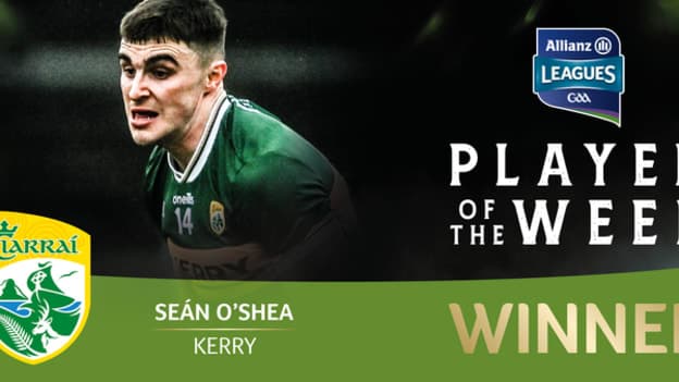 GAA.ie Footballer of the Week Seán O'Shea.