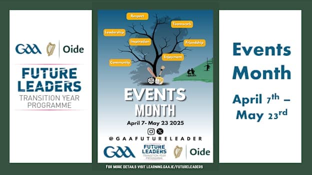 The competition winning poster designed by Pia El Asmar to publicise Future Leaders Events Month 2025. 