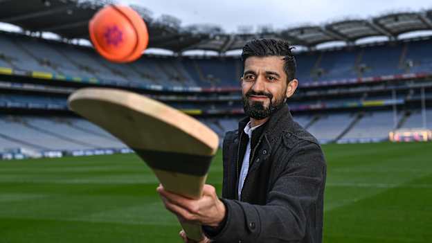 GAA and SARI are working in partnership to bring the positive messages of Diversity and Inclusion to the local communities. Zak Moradi is pictured during the parnership of GAA & Sport Against Racism Ireland (SARI) event at Croke Park in Dublin. Photo by Piaras Ó Mídheach/Sportsfile.