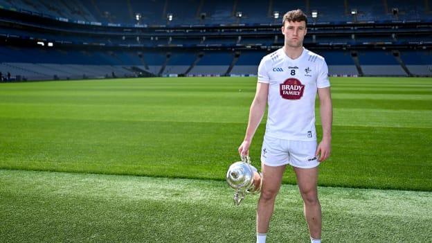 Kildare's Darragh Kirwan pictured at the launch of the Tailteann Cup. Photo by Piaras Ó Mídheach/Sportsfile