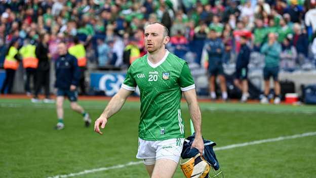 Richie English following Limerick's 2024 All-Ireland SHC Semi-Final defeat against Cork at Croke Park. Photo by Stephen McCarthy/Sportsfile