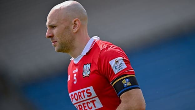 Cork's Brian O'Driscoll of Cork wears a Carrigaline GAA armband in memory of his late club teammate Darragh King. Photo by Sam Barnes/Sportsfile