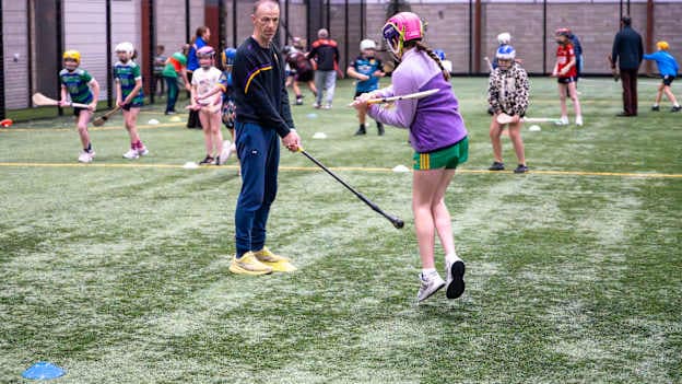 Action from the Saintfield Hurling Camp in Down. 