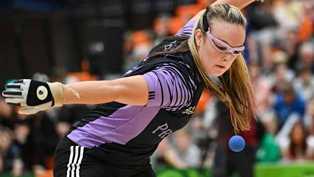Martina McMahon of Broadford, Limerick, in action during the Ladies open semi final in the oneills.com World Wallball Championships at UL Sport Arena. Photo by Stephen Marken/Sportsfile Photo by Stephen Marken/Sportsfile
