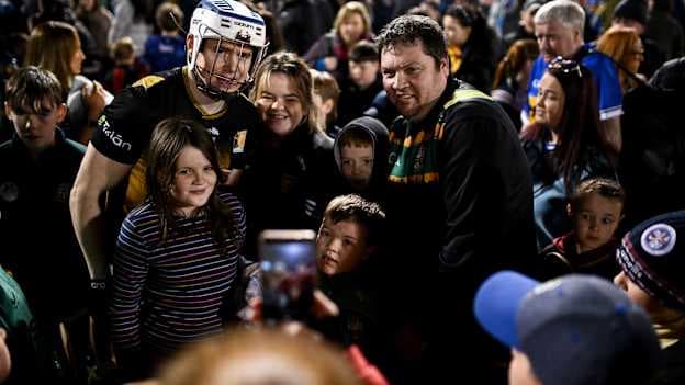 TJ Reid of Kilkenny meets supporters after the Allianz Hurling League Division 1A match between Tipperary and Kilkenny at FBD Semple Stadium in Thurles, Tipperary. Photo by Ben McShane/Sportsfile.