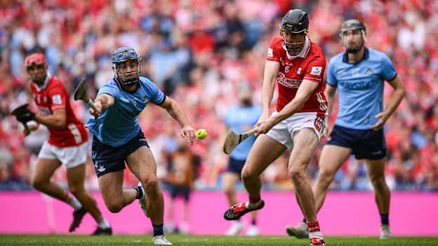 Cork's Robert Downey in All-Ireland SHC Semi-Final action against Dublin at Croke Park. Photo by Ramsey Cardy/Sportsfile
