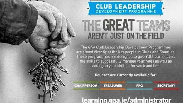 The GAA Club Leadership Programme is designed to help GAA volunteers manage their roles. 