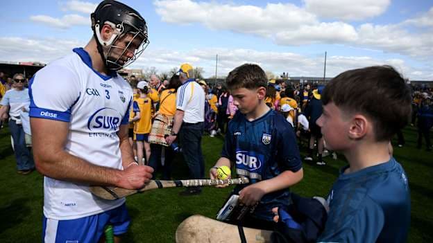 Waterford's Mark Fitzgerald signing autographs following last weekend's Munster SHC defeat against Clare.  Photo by Ray McManus/Sportsfile