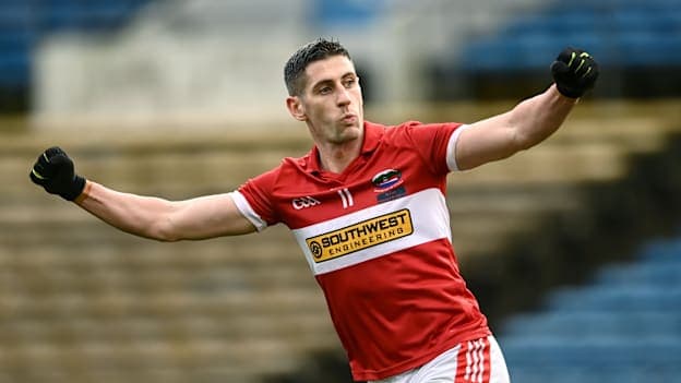 Paul Geaney of Dingle celebrates after scoring his side's first goal during the AIB Munster GAA Football Senior Club Championship final match between Dingle and St Finbarr's at FBD Semple Stadium in Thurles, Tipperary. Photo by Tom Beary/Sportsfile.