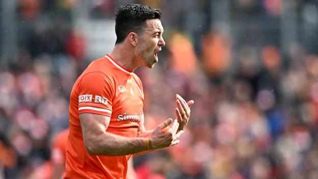 Armagh's Aidan Forker during the 2023 Ulster SFC Final against Derry. Photo by Ramsey Cardy/Sportsfile