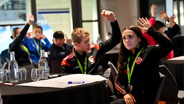 Attendees at the GAA Youth Forum 2025 at Croke Park in Dublin. Photo by Piaras Ó Mídheach/Sportsfile.