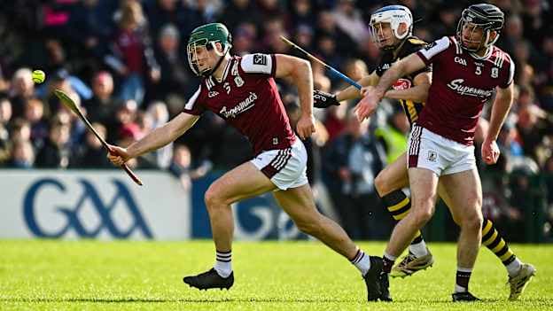 Galway's Gavin Lee in Leinster SHC action against Kilkenny at Pearse Stadium. Photo by Piaras Ó Mídheach/Sportsfile