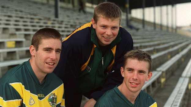 Darragh, Tomás, and Marc Ó Sé pictured ahead of the 2002 All-Ireland SFC Final. Photo by Brendan Moran/Sportsfile