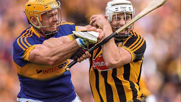 Liam Blanchfield of Kilkenny in action against Pádraic Maher of Tipperary during the 2016 GAA Hurling All-Ireland Senior Championship Final match between Kilkenny and Tipperary at Croke Park in Dublin. Photo by Stephen McCarthy/Sportsfile
