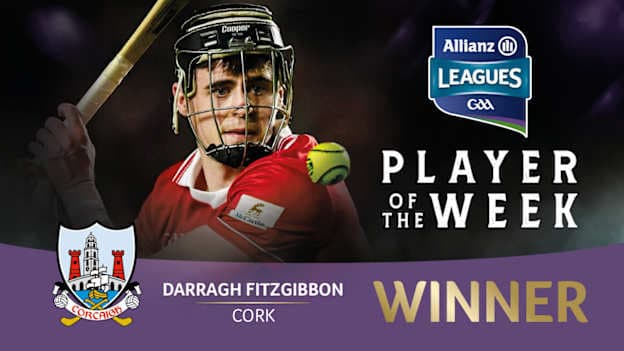 Darragh Fitzgibbon voted GAA.ie Hurler of the Week