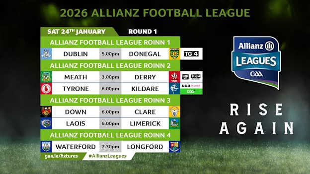 Saturday 24th January Allianz Football League
