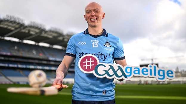 Dublin hurler Fergal Whitely poses for a portrait at Croke Park after being appointed GAA’s Ambasadóir na Gaeilge for 2025. Photo by Ben McShane/Sportsfile