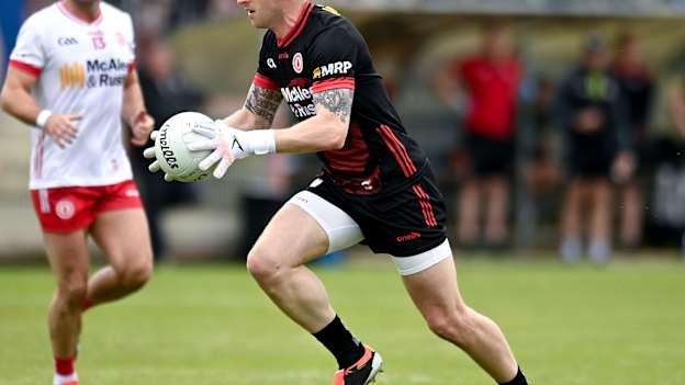 Tyrone goalkeeper Niall Morgan during the GAA Football All-Ireland Senior Championship Round 2 match between Tyrone and Clare at O'Neill's Healy Park in Omagh, Tyrone. Photo by Oliver McVeigh/Sportsfile.
