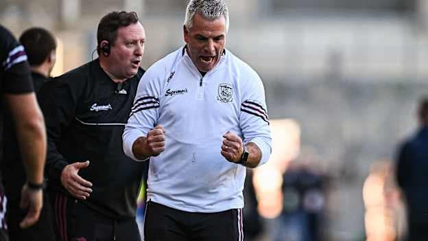 Galway manager Pádraic Joyce celebrates at Croke Park.  Photo by Seb Daly/Sportsfile