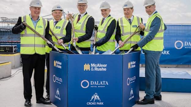 Peter McKenna, Seamus McAleer, Jarlath Burns, Dermot Crowley, Eamonn Laverty, and Shane Casserly pictured at the ceremony.