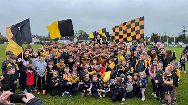 Portglenone players and supporters celebrate after winning the Antrim Minor Football Championship 'B' Final last weekend. 