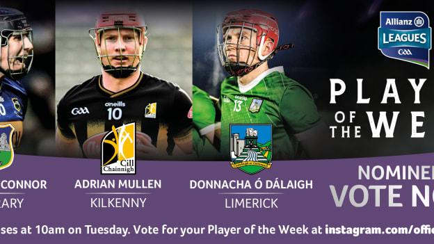 Tipperary's Gearoid O'Connor, Kilkenny's Adrian Mullen, and Limerick's Donnacha Ó Dálaigh are this week's GAA.ie Hurler of the Week nominees. 