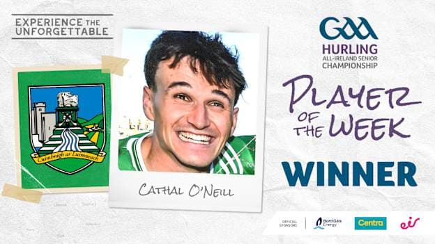 Limerick's Cathal O'Neill is this week's GAA.ie Hurler of the Week. 