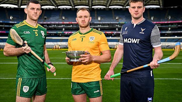 Ireland players Eoin Cody, Enda Rowland (Captain) and Scotland player, Craig Morrison