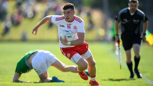 Connor McAliskey in action against Meath in Round 1 of the All-Ireland SFC Qualifiers. 