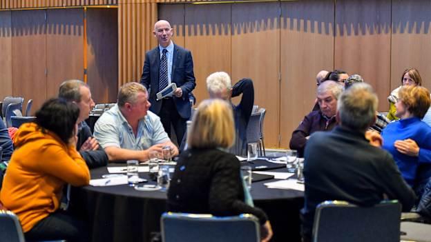 Oliver Keating speaking during a workshop on Volunteer recruitment and retention during the National GAA Club Forum at Croke Park last year.