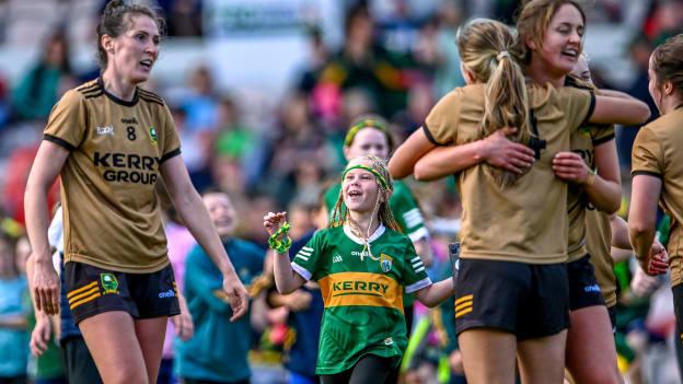 A Kerry supporter after the TG4 LGFA All-Ireland Senior Championship semi-final match between Kerry and Mayo at Semple Stadium in Thurles, Tipperary. Photo by Piaras Ó Mídheach/Sportsfile.