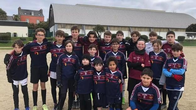 The Vannes team that won the European Féile football final. 