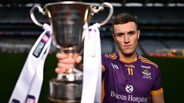 Kilmacud Crokes football captain Shane Cunningham during the launch of the 2023 AIB GAA Leinster Senior Club Championship Finals at Croke Park in Dublin. Photo by Piaras Ó Mídheach/Sportsfile.