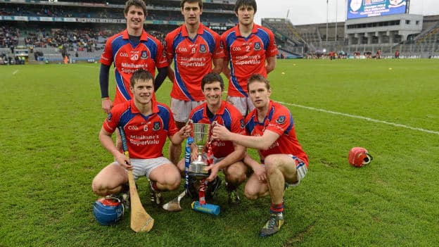 Eanna, David, Cathal, Darragh, Kenneth, and Sean Burke following St Thomas All Ireland Club win over Kilcormac Killoughey in 2013.